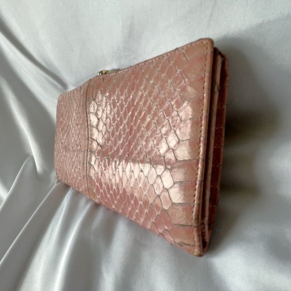 Christian Dior Authentic Pink Vintage Snakeskin Wallet - Picture 3 of 16